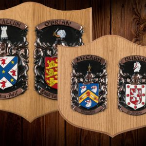Double Oak Style Coat of Arms / Family Crest Shield, Bespoke Personalised Gift