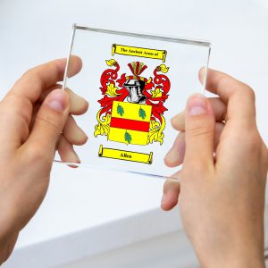 Glass Display Tile with Full Colour Coat of Arms
