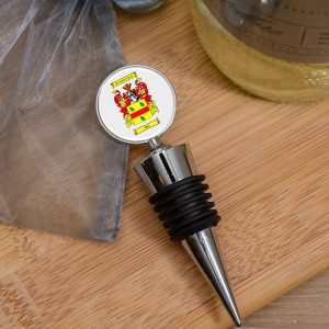 Wine Bottle Stopper with Full Colour Coat of Arms / Family Crest