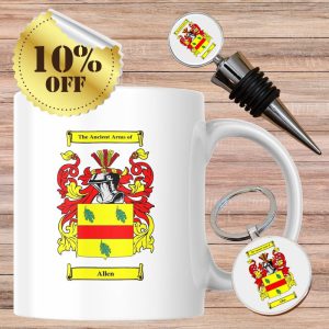 Key Ring, Mug and Bottle Stopper Set with Coat of Arms